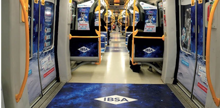 Allestimento Light Immersive IBSA su un vagone M5