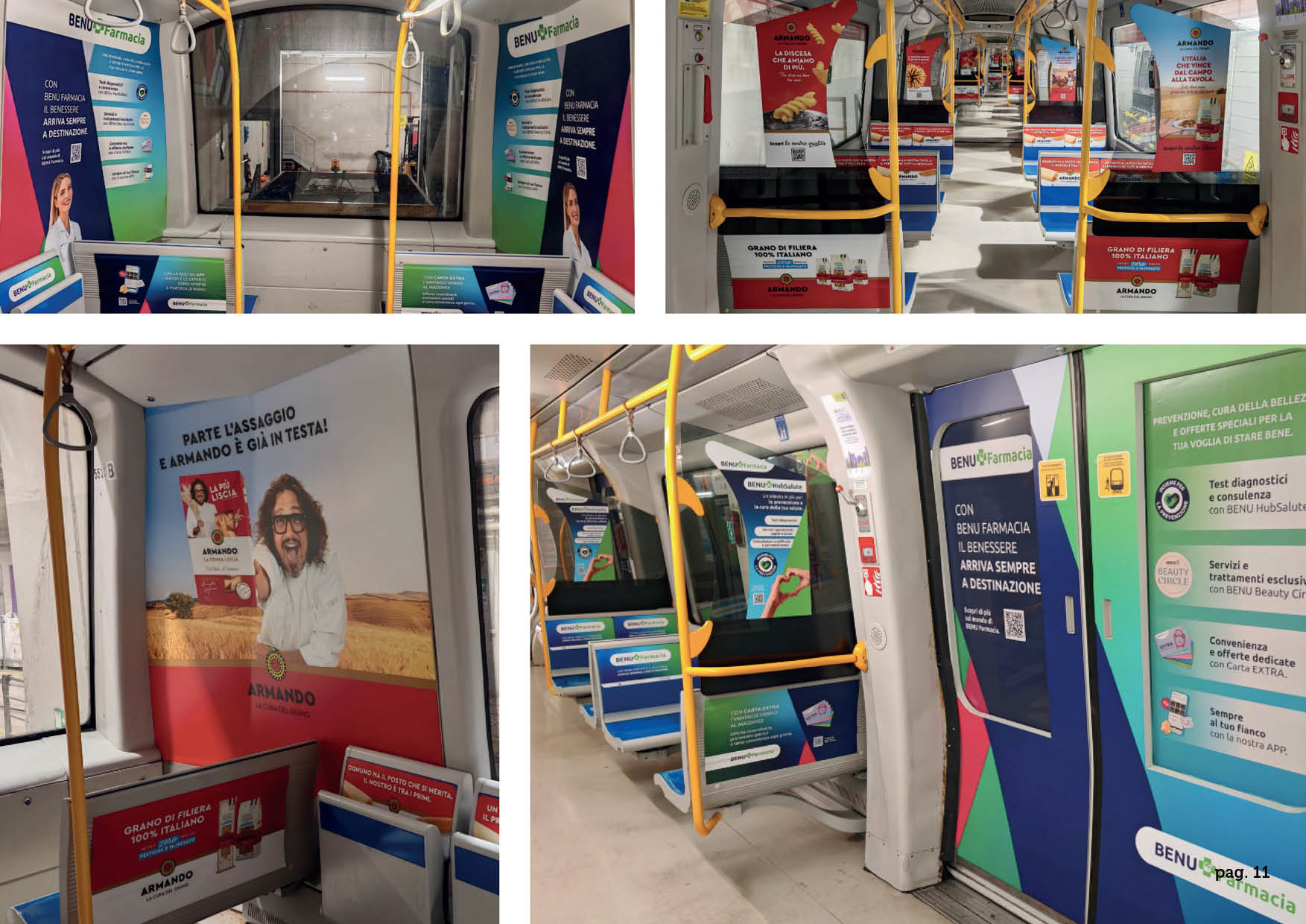 Allestimento Plus + 4 Doors BENU Farmacia su un vagone M5